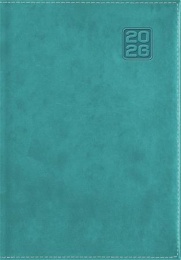 Naptár, tervező, A5, napi, DAYLINER "Square", türkiz